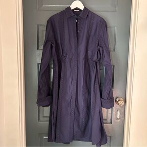 Alaia Navy Eyelet Shirtdress size 44 (fits 10-12)
